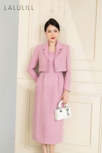 SET BỘ VEST DẠ TWEED MÀU HỒNG