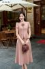 set-ao-so-mi-dang-peplum-co-cuon-hoa-tuyt-xi-hong-do - ảnh nhỏ 4
