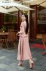 set-ao-so-mi-dang-peplum-co-cuon-hoa-tuyt-xi-hong-do - ảnh nhỏ 6