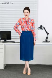 CV dập ly hộp so le dập thẳng chiffon xanh dương