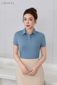 ÁO POLO NỮ MÀU XANH GHI